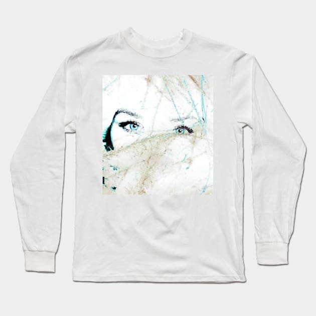 Beautiful Blue Eyes Long Sleeve T-Shirt by JimDeFazioPhotography